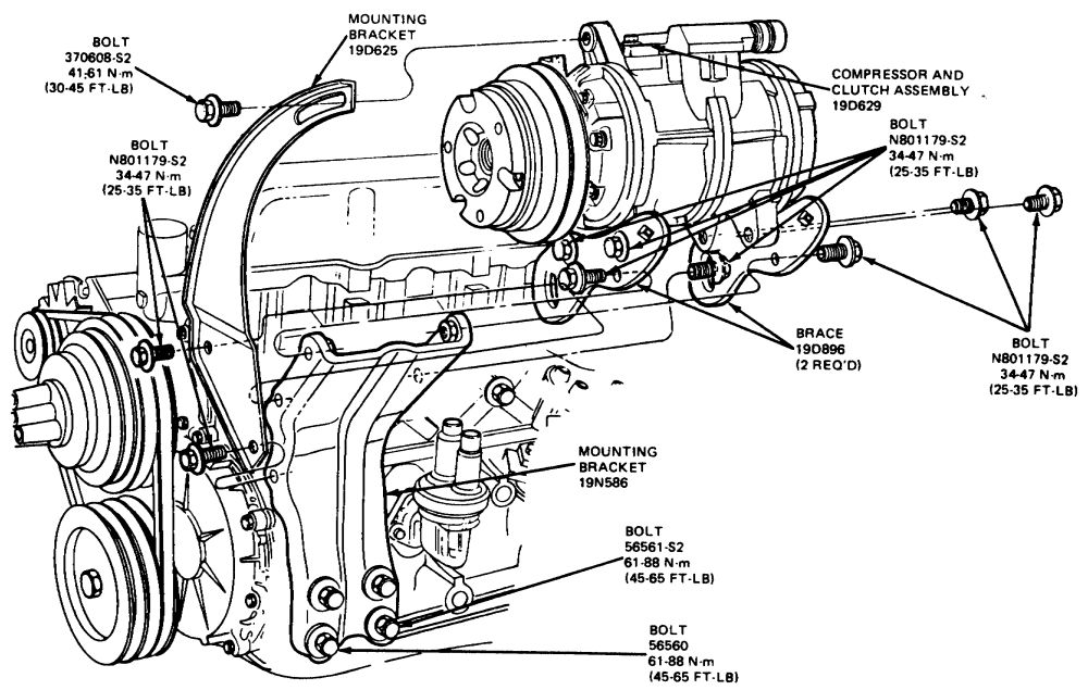 A/C mounting bracket - FordSix Performance Forum 85 ford f 250 460 wiring diagram 